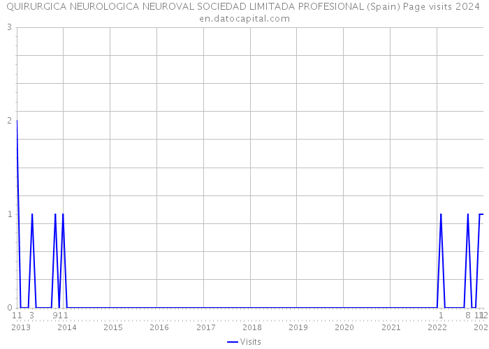 QUIRURGICA NEUROLOGICA NEUROVAL SOCIEDAD LIMITADA PROFESIONAL (Spain) Page visits 2024 