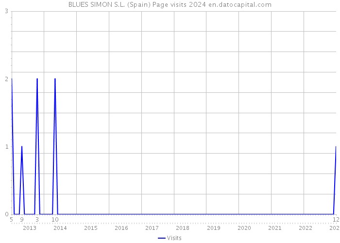 BLUES SIMON S.L. (Spain) Page visits 2024 