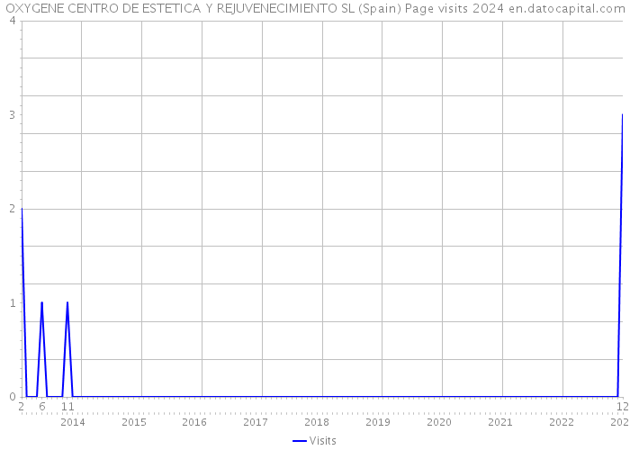 OXYGENE CENTRO DE ESTETICA Y REJUVENECIMIENTO SL (Spain) Page visits 2024 