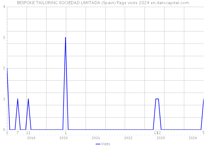 BESPOKE TAILORING SOCIEDAD LIMITADA (Spain) Page visits 2024 