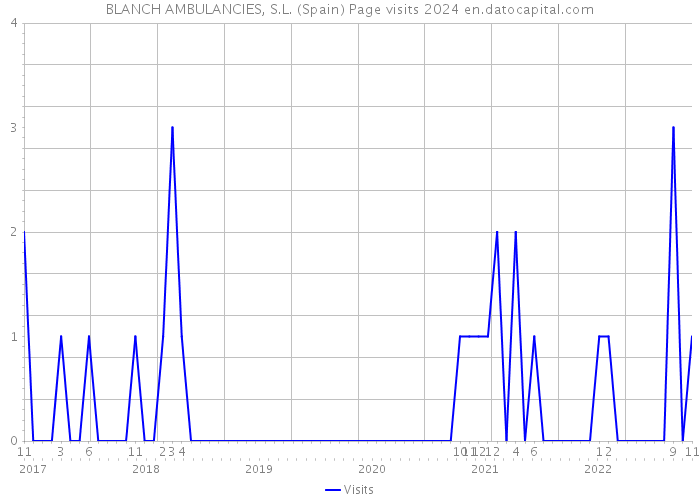 BLANCH AMBULANCIES, S.L. (Spain) Page visits 2024 