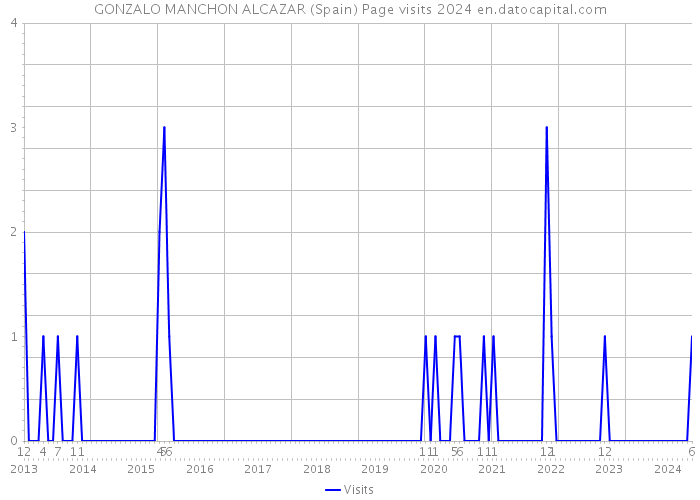 GONZALO MANCHON ALCAZAR (Spain) Page visits 2024 