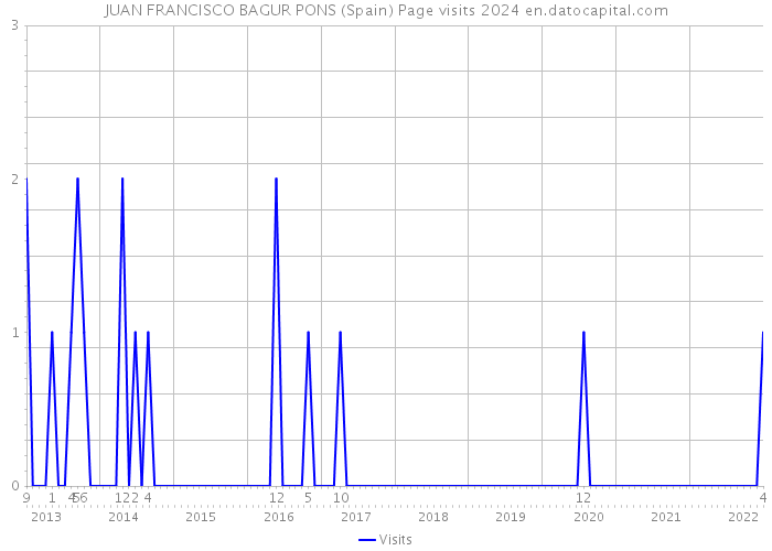 JUAN FRANCISCO BAGUR PONS (Spain) Page visits 2024 