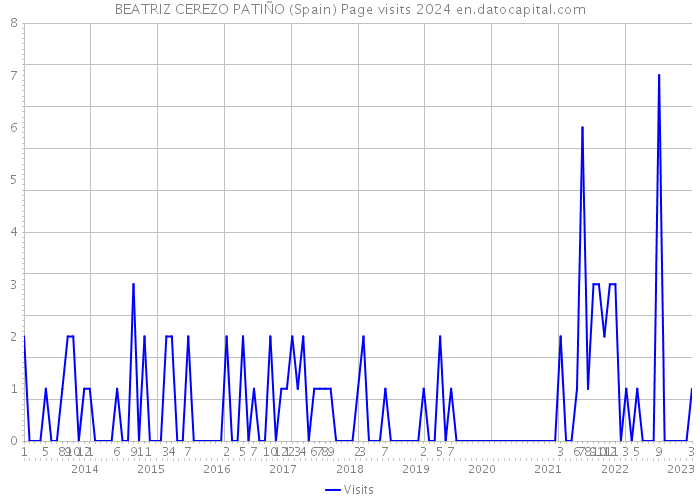 BEATRIZ CEREZO PATIÑO (Spain) Page visits 2024 