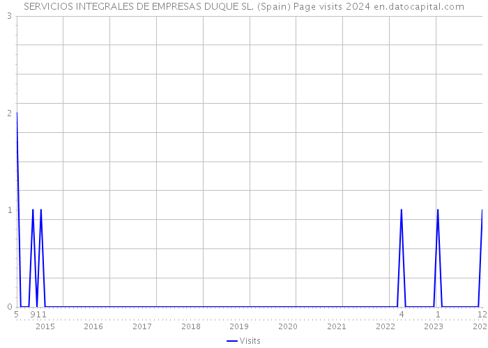 SERVICIOS INTEGRALES DE EMPRESAS DUQUE SL. (Spain) Page visits 2024 
