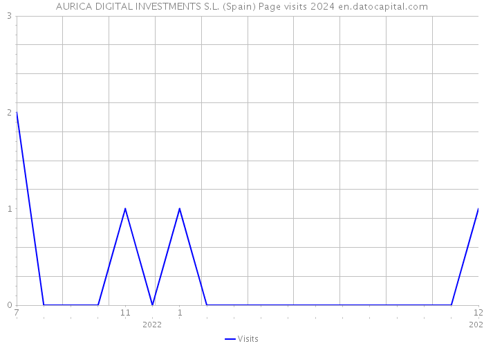 AURICA DIGITAL INVESTMENTS S.L. (Spain) Page visits 2024 