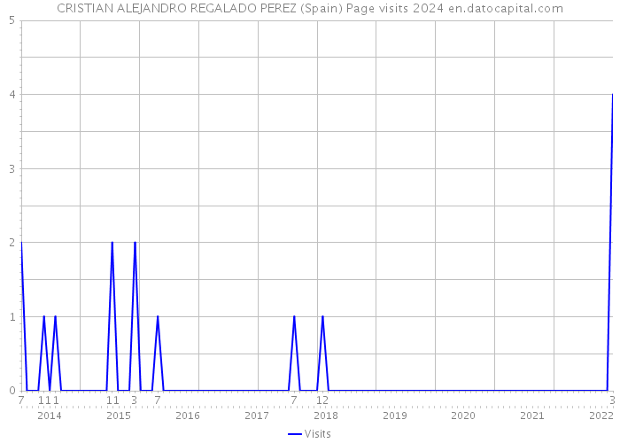 CRISTIAN ALEJANDRO REGALADO PEREZ (Spain) Page visits 2024 