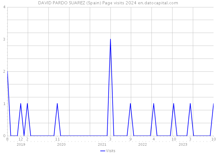 DAVID PARDO SUAREZ (Spain) Page visits 2024 