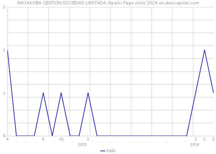 MAYAKOBA GESTION SOCIEDAD LIMITADA (Spain) Page visits 2024 