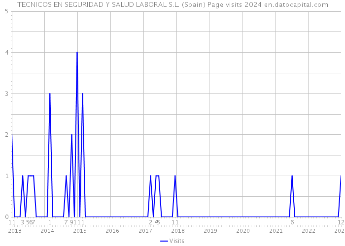 TECNICOS EN SEGURIDAD Y SALUD LABORAL S.L. (Spain) Page visits 2024 