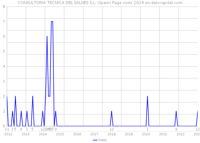 CONSULTORIA TECNICA DEL SALNES S.L. (Spain) Page visits 2024 