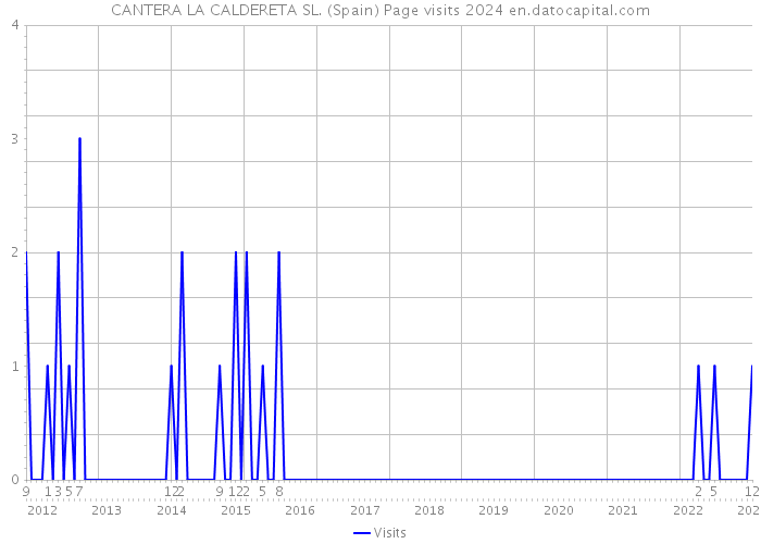 CANTERA LA CALDERETA SL. (Spain) Page visits 2024 