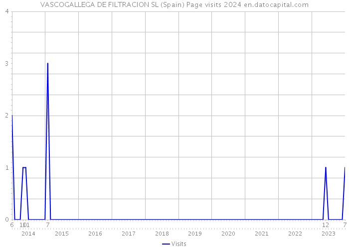 VASCOGALLEGA DE FILTRACION SL (Spain) Page visits 2024 