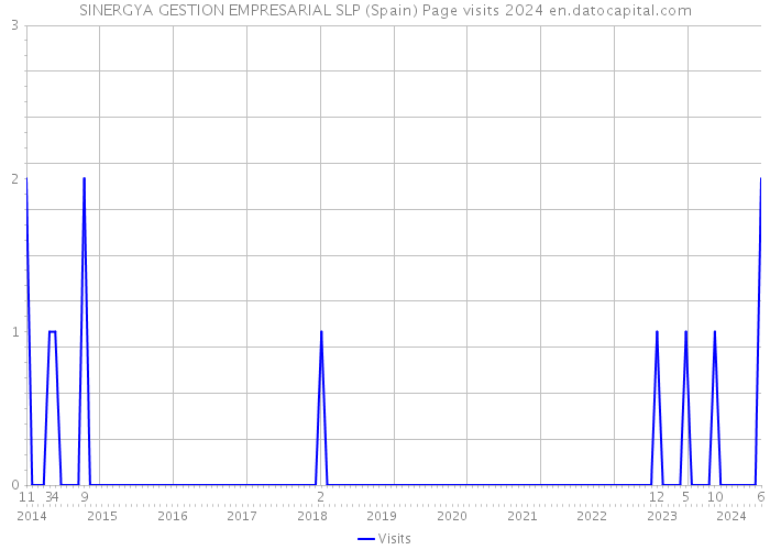 SINERGYA GESTION EMPRESARIAL SLP (Spain) Page visits 2024 