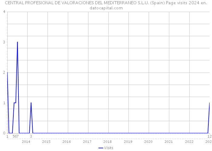 CENTRAL PROFESIONAL DE VALORACIONES DEL MEDITERRANEO S.L.U. (Spain) Page visits 2024 