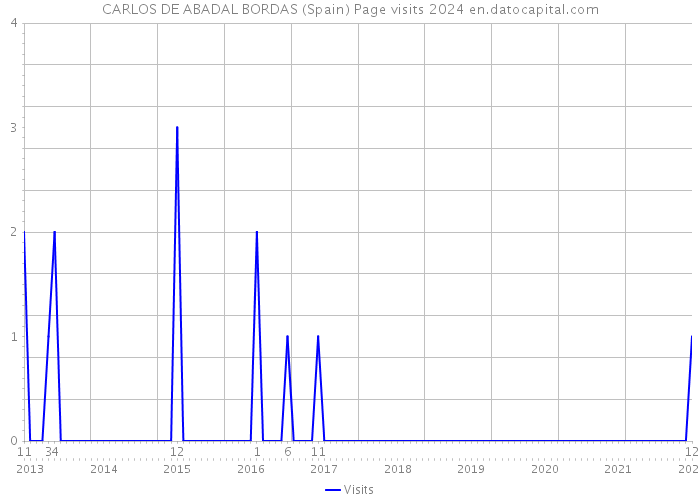 CARLOS DE ABADAL BORDAS (Spain) Page visits 2024 