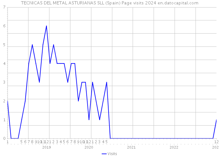 TECNICAS DEL METAL ASTURIANAS SLL (Spain) Page visits 2024 