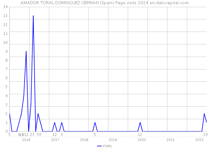 AMADOR TORAL DOMINGUEZ GERMAN (Spain) Page visits 2024 
