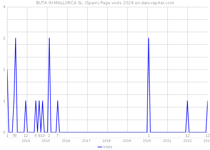 BUTA IN MALLORCA SL. (Spain) Page visits 2024 