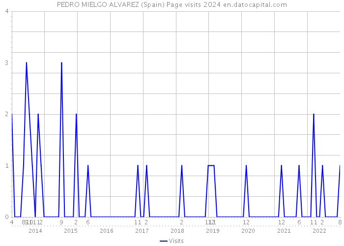PEDRO MIELGO ALVAREZ (Spain) Page visits 2024 