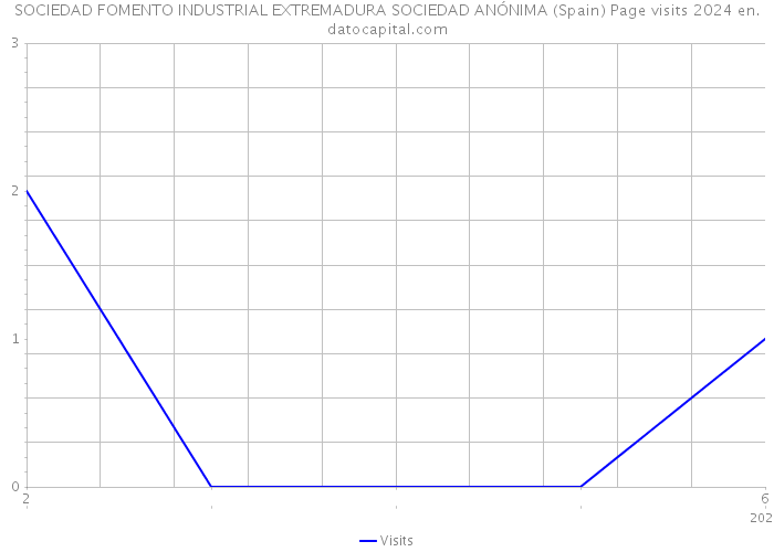 SOCIEDAD FOMENTO INDUSTRIAL EXTREMADURA SOCIEDAD ANÓNIMA (Spain) Page visits 2024 