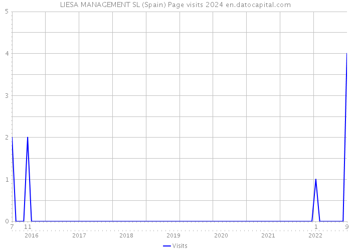 LIESA MANAGEMENT SL (Spain) Page visits 2024 