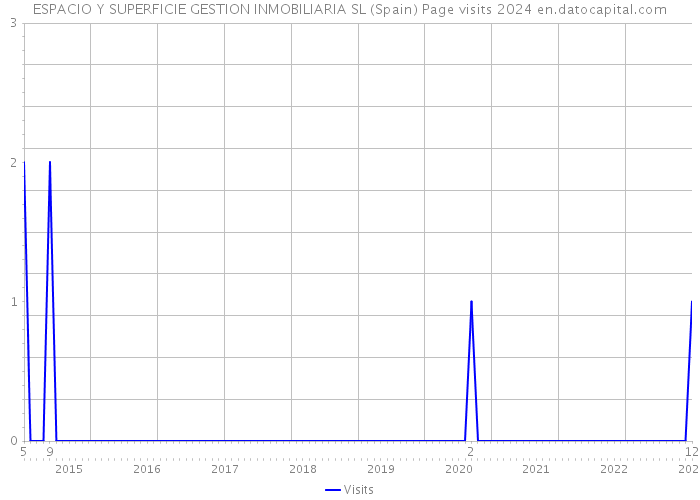 ESPACIO Y SUPERFICIE GESTION INMOBILIARIA SL (Spain) Page visits 2024 