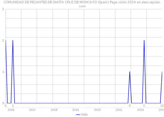 COMUNIDAD DE REGANTES DE SANTA CRUZ DE MONCAYO (Spain) Page visits 2024 