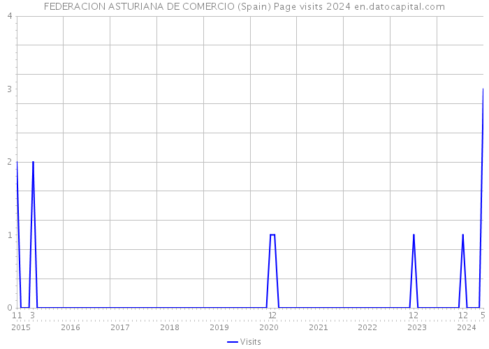 FEDERACION ASTURIANA DE COMERCIO (Spain) Page visits 2024 