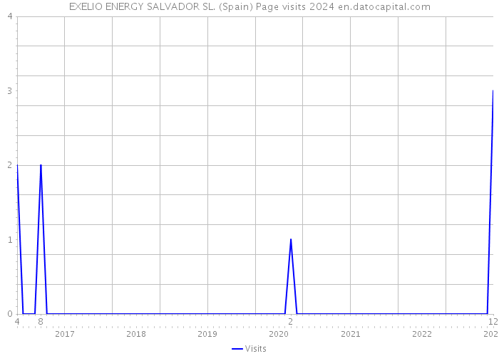 EXELIO ENERGY SALVADOR SL. (Spain) Page visits 2024 