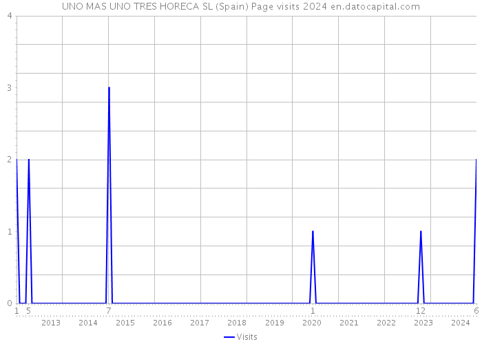 UNO MAS UNO TRES HORECA SL (Spain) Page visits 2024 