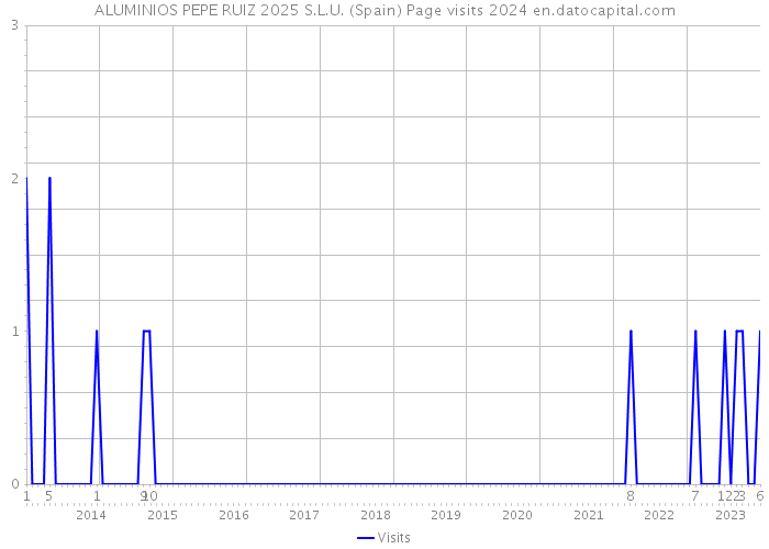 ALUMINIOS PEPE RUIZ 2025 S.L.U. (Spain) Page visits 2024 