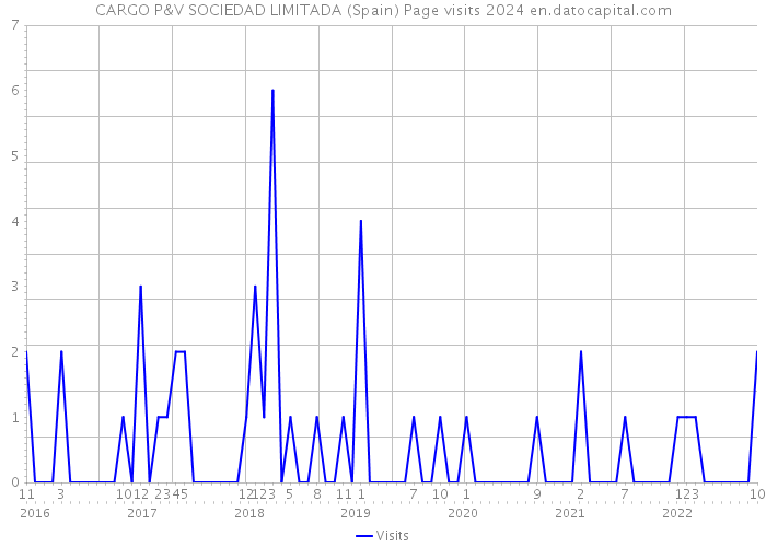 CARGO P&V SOCIEDAD LIMITADA (Spain) Page visits 2024 