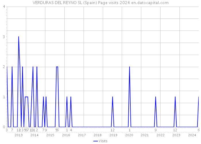 VERDURAS DEL REYNO SL (Spain) Page visits 2024 