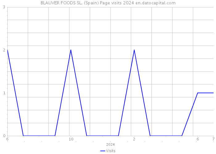 BLAUVER FOODS SL. (Spain) Page visits 2024 