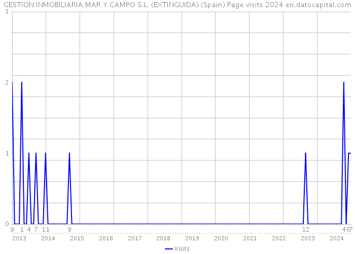 GESTION INMOBILIARIA MAR Y CAMPO S.L. (EXTINGUIDA) (Spain) Page visits 2024 