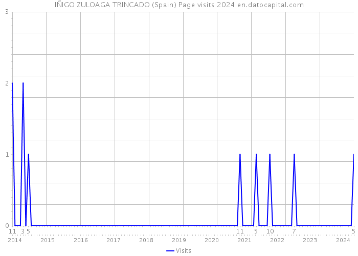 IÑIGO ZULOAGA TRINCADO (Spain) Page visits 2024 