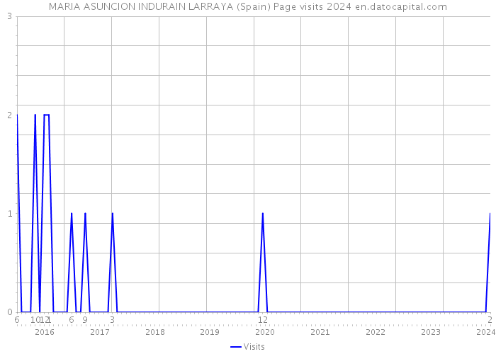 MARIA ASUNCION INDURAIN LARRAYA (Spain) Page visits 2024 