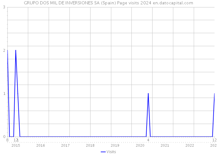 GRUPO DOS MIL DE INVERSIONES SA (Spain) Page visits 2024 