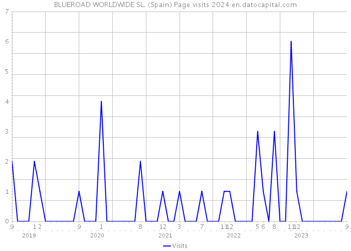 BLUEROAD WORLDWIDE SL. (Spain) Page visits 2024 
