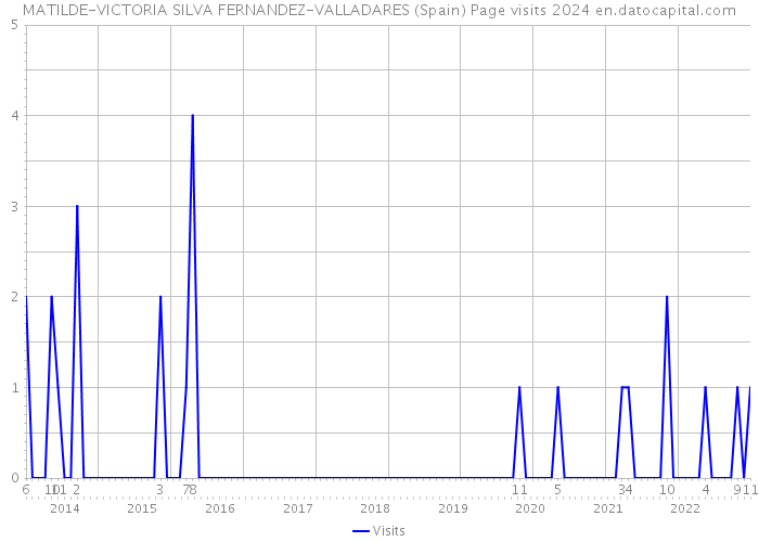 MATILDE-VICTORIA SILVA FERNANDEZ-VALLADARES (Spain) Page visits 2024 