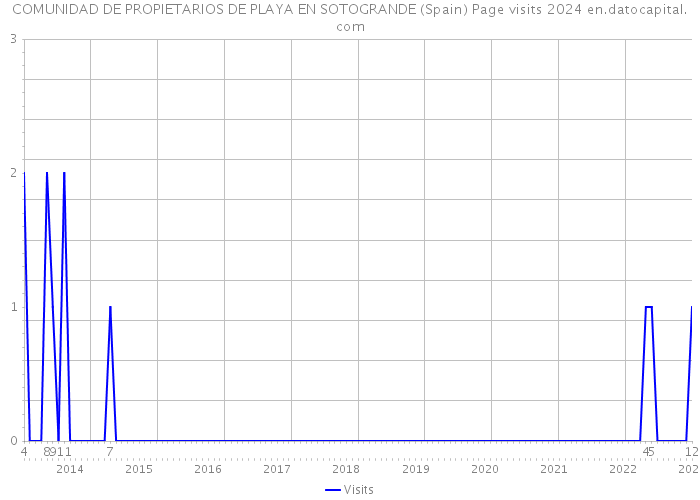 COMUNIDAD DE PROPIETARIOS DE PLAYA EN SOTOGRANDE (Spain) Page visits 2024 