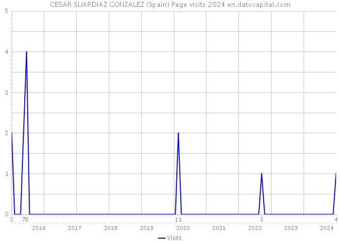 CESAR SUARDIAZ GONZALEZ (Spain) Page visits 2024 
