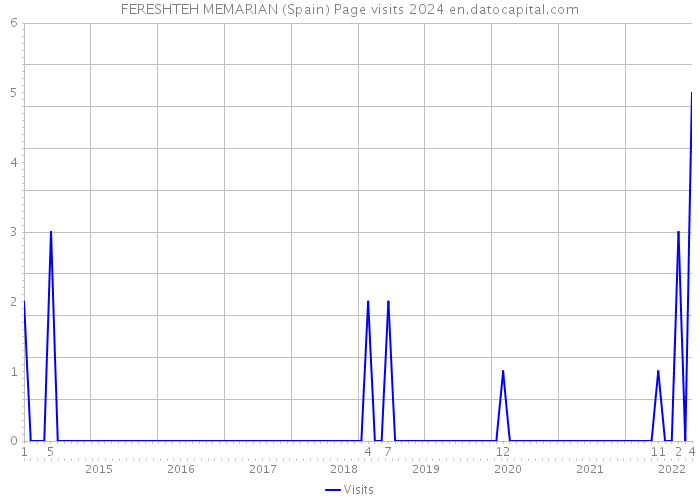 FERESHTEH MEMARIAN (Spain) Page visits 2024 
