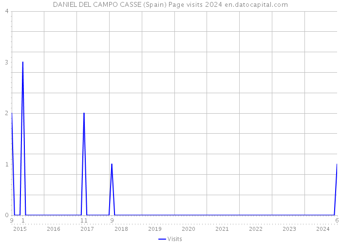 DANIEL DEL CAMPO CASSE (Spain) Page visits 2024 