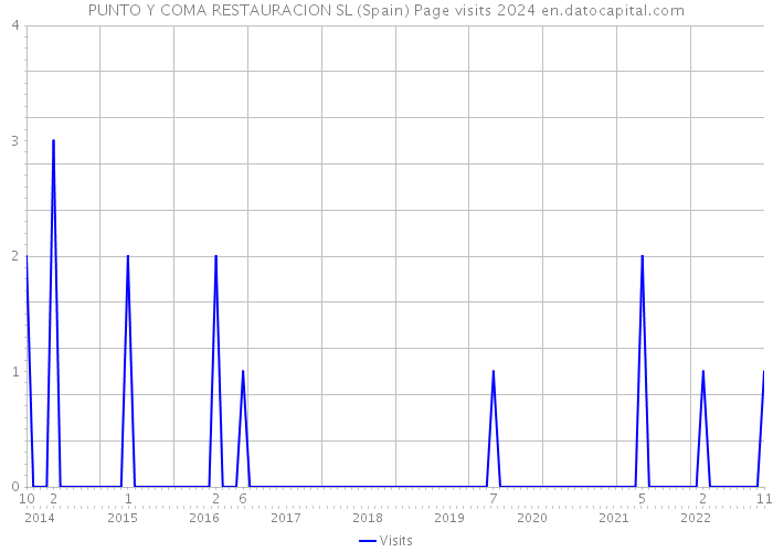 PUNTO Y COMA RESTAURACION SL (Spain) Page visits 2024 