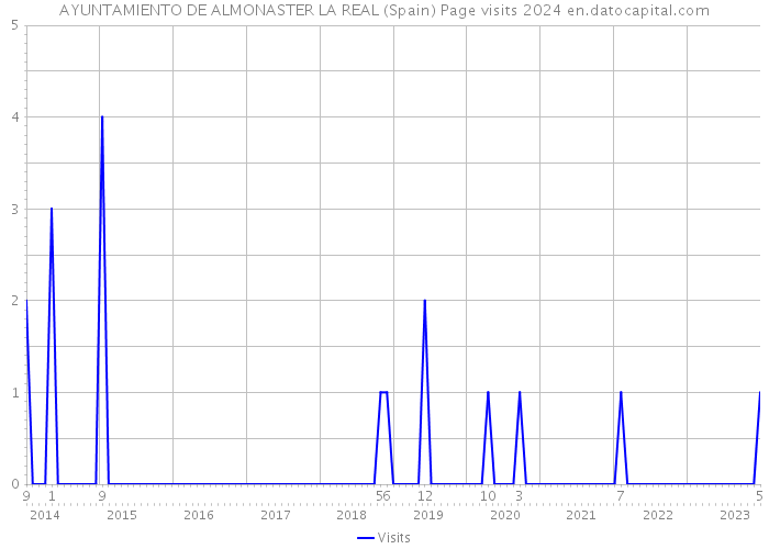 AYUNTAMIENTO DE ALMONASTER LA REAL (Spain) Page visits 2024 