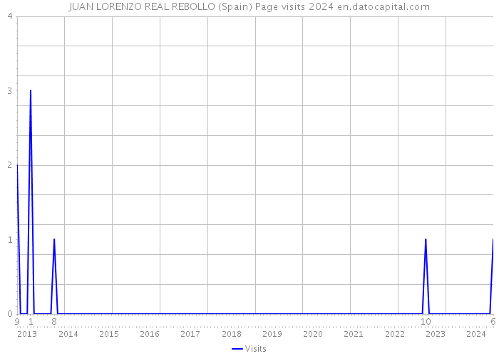 JUAN LORENZO REAL REBOLLO (Spain) Page visits 2024 