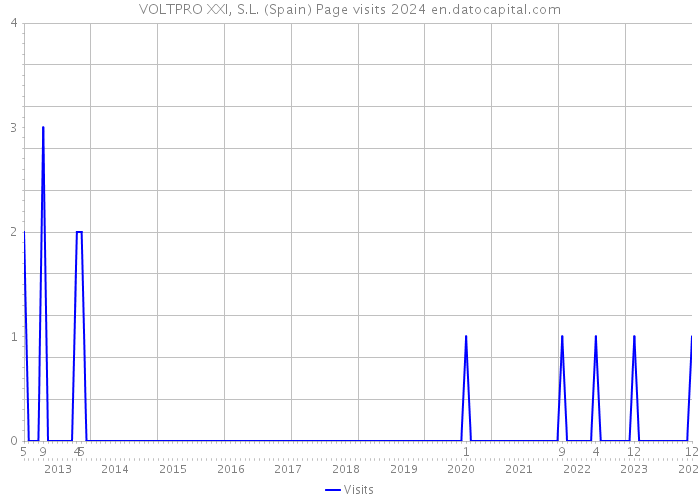 VOLTPRO XXI, S.L. (Spain) Page visits 2024 