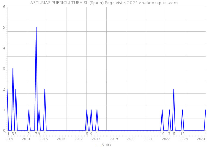 ASTURIAS PUERICULTURA SL (Spain) Page visits 2024 